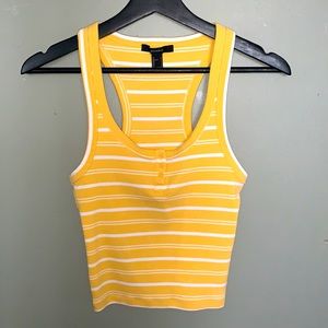 Forever 21 Yellow Striped Tank Top